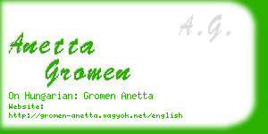 anetta gromen business card